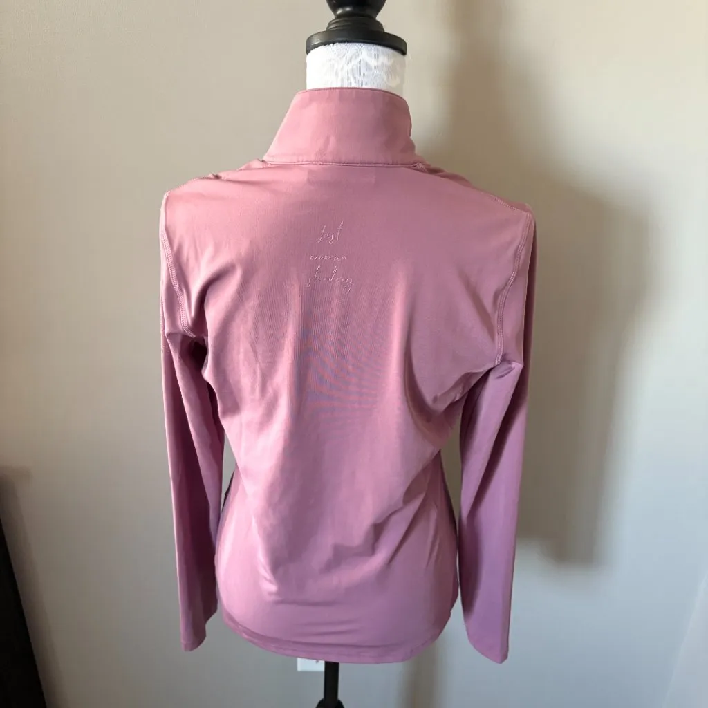 PS of Sweden Womens Long Sleeve Fitted Track Jacket Stretchy Alessandra Medium Pink - Image 5