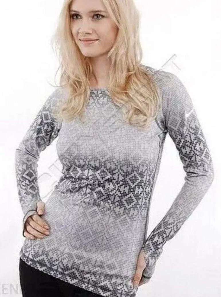 Nike Pro Printed Long Sleeve Top Size XS - Image 2
