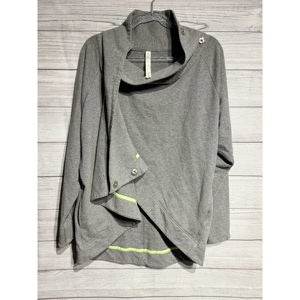 LULULEMON Jacket 6 Cocoon Wrap Sweater Athleisure Coastal Minimalist Boho RARE Gray - Image 6