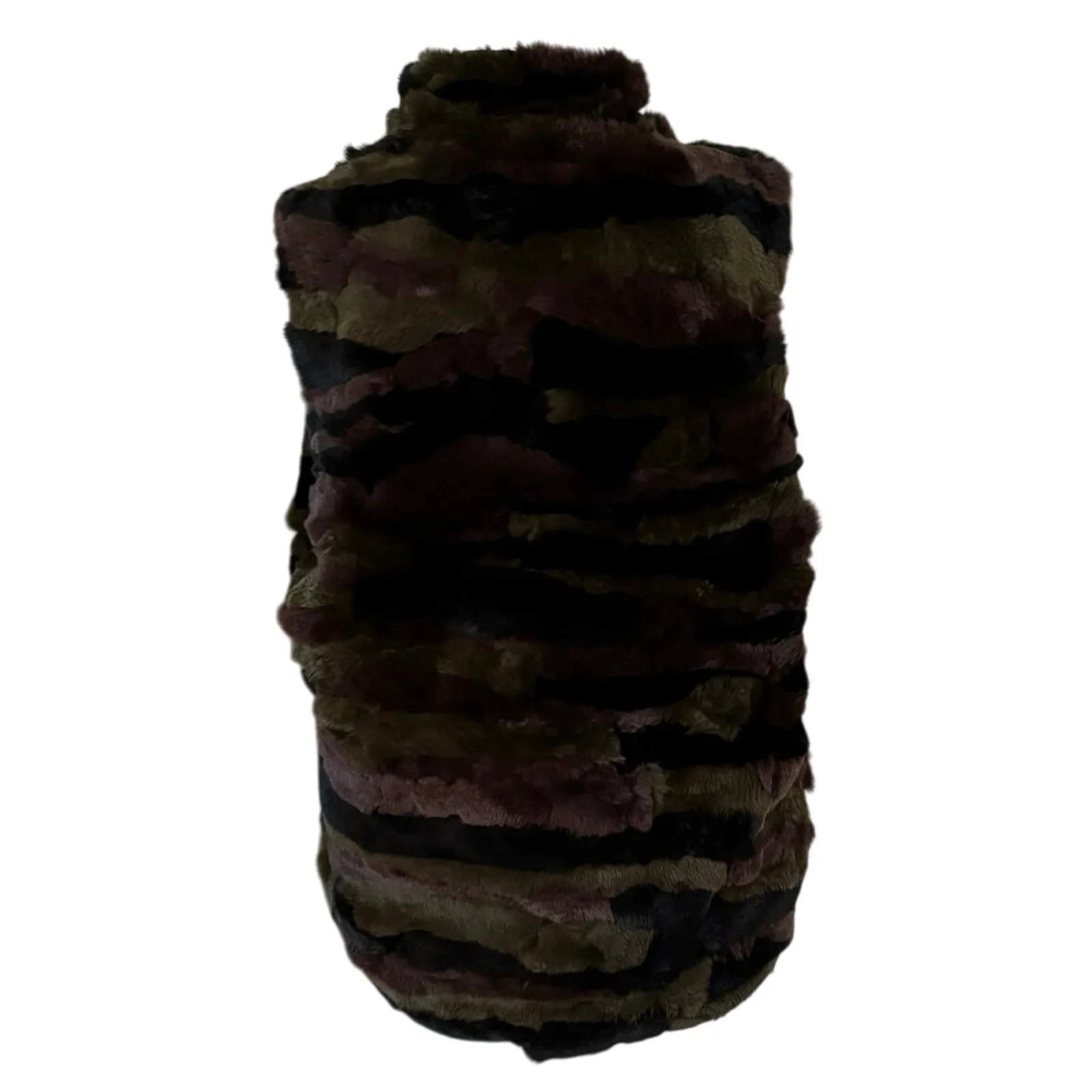 NEW Metric Knits Fur Collection Reversible Rabbit Fur Vest Loden Camo 11951RFV Green Size XL - Image 2