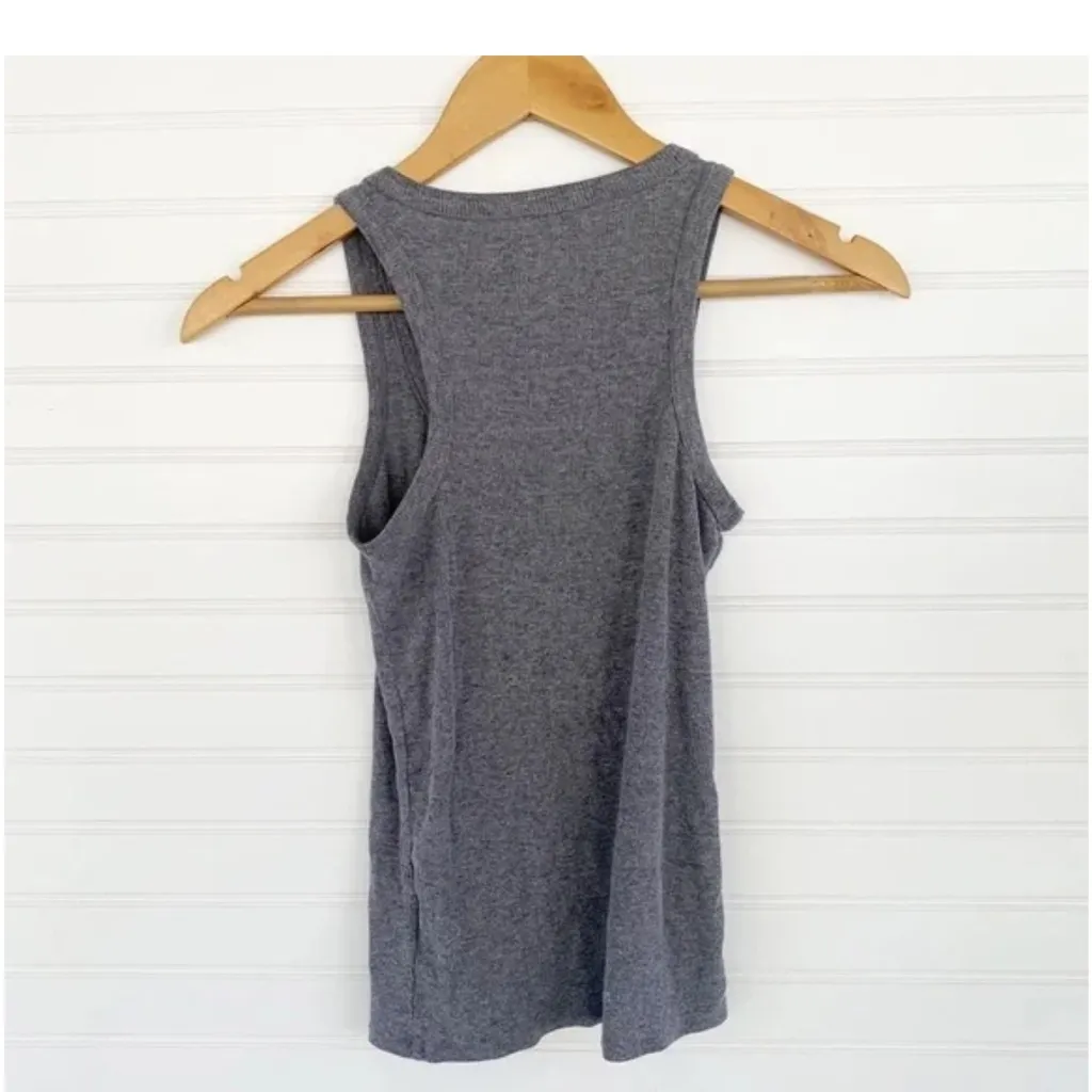 SO Gray Buttoned Fitted Tank Top - Image 2