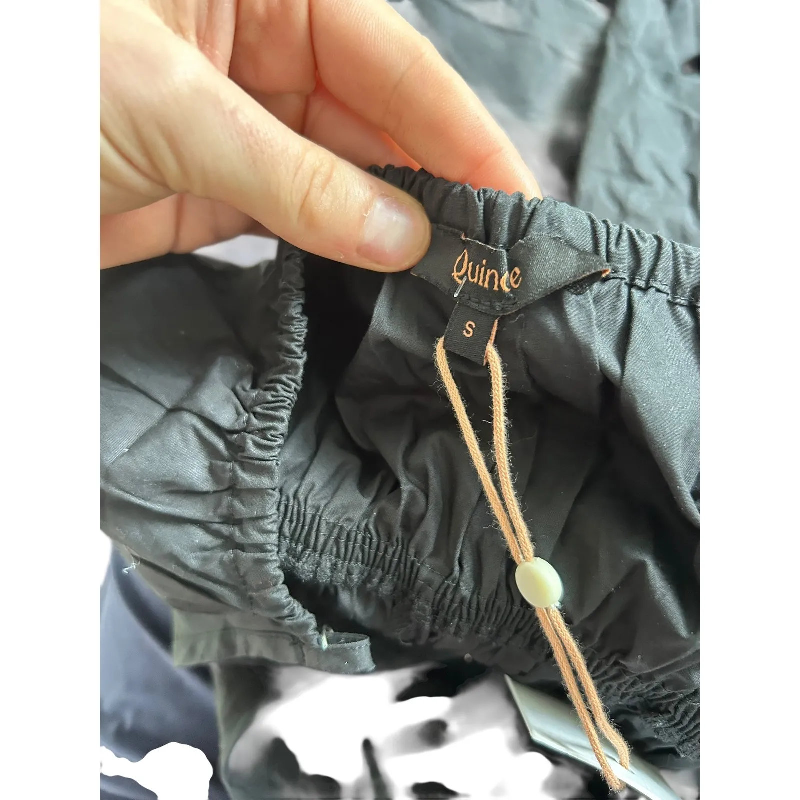 Quince Black Organic Cotton Keyhole Midi Dress Spaghetti Straps Size Small NWT - Image 9