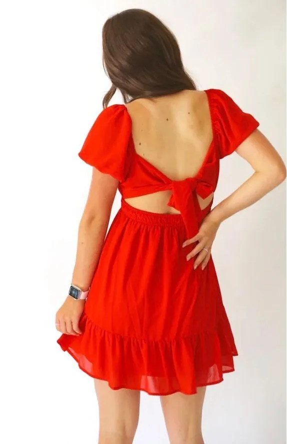 Ivory Belle Red Hot Dress - Image 3