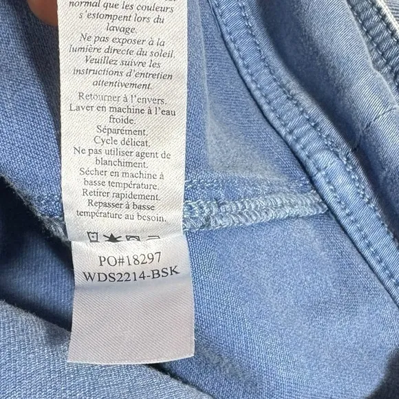 Faherty NWT $178 Organic Throwback Stretch Denim Minidress S‎ - Image 9