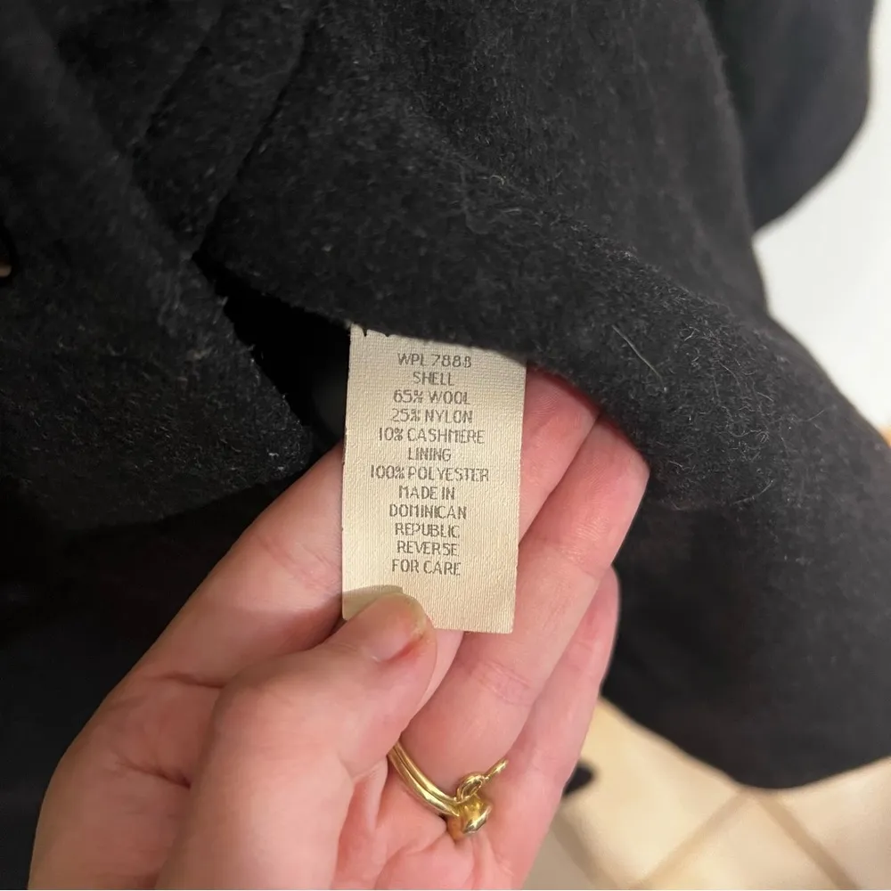 Michael Kors Black/Charcoal Double-Breasted Wool Peacoat size 8 Medium - Image 10