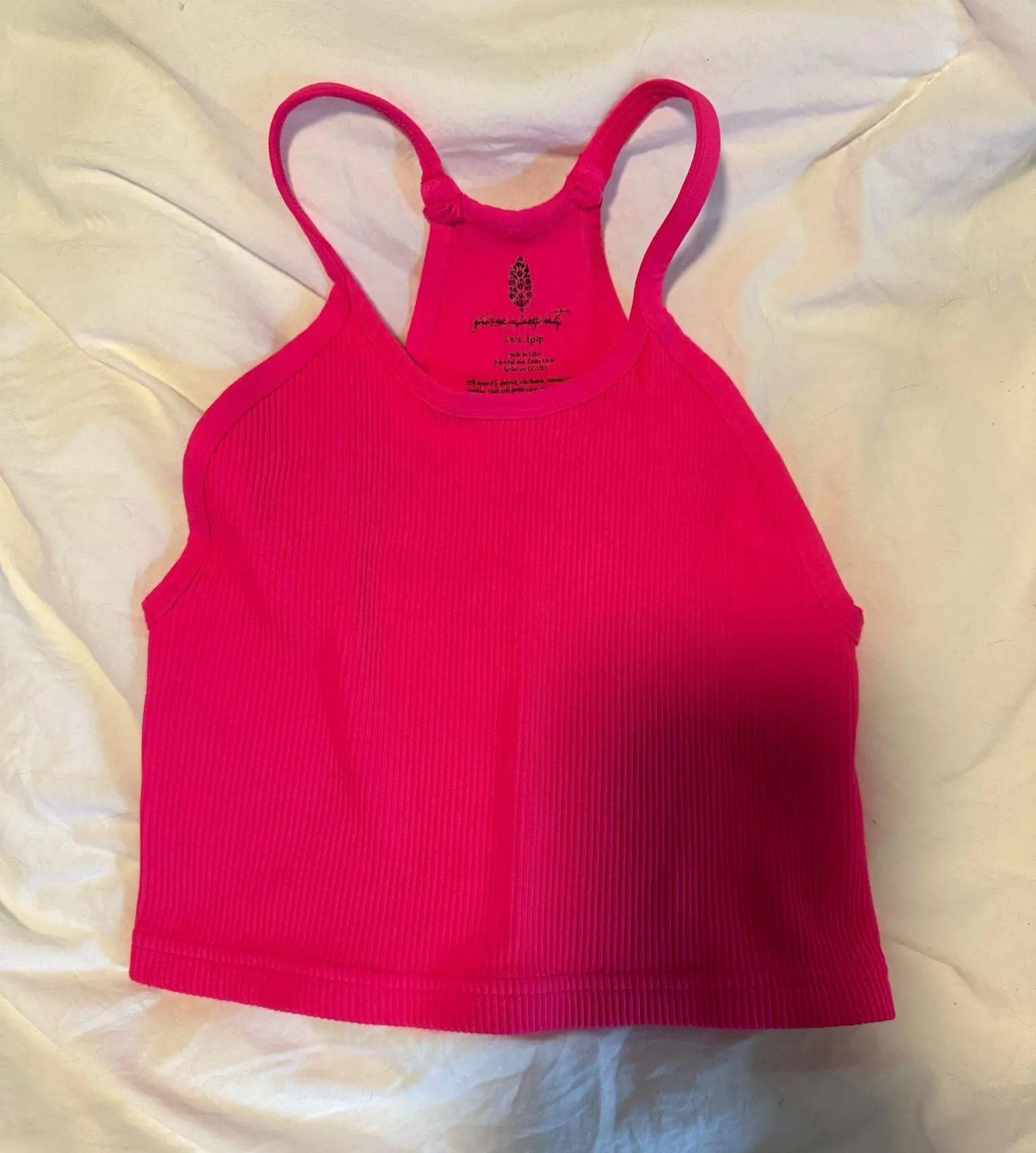 Free people happiness runs long tank hot pink - Image 4