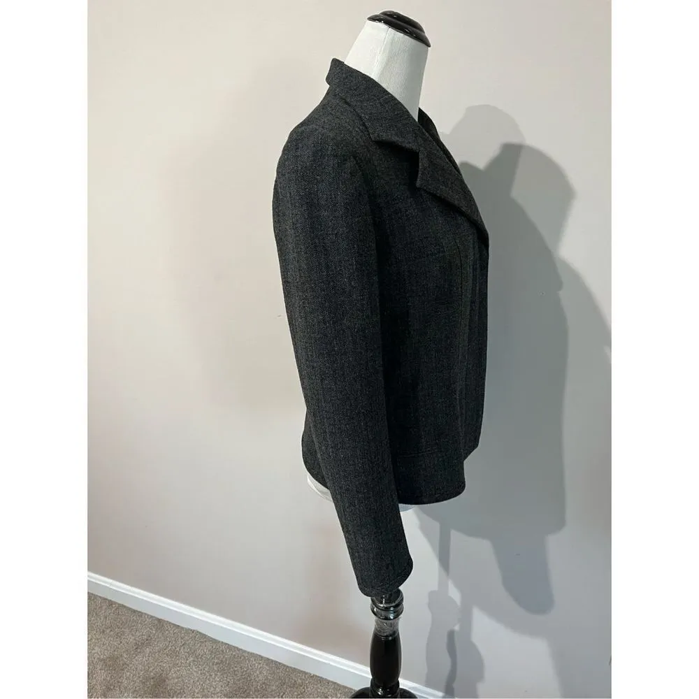 Narciso Rodriguez Italy Black/Grey Wool blend Blazer Jacket size 8 Black - Image 6
