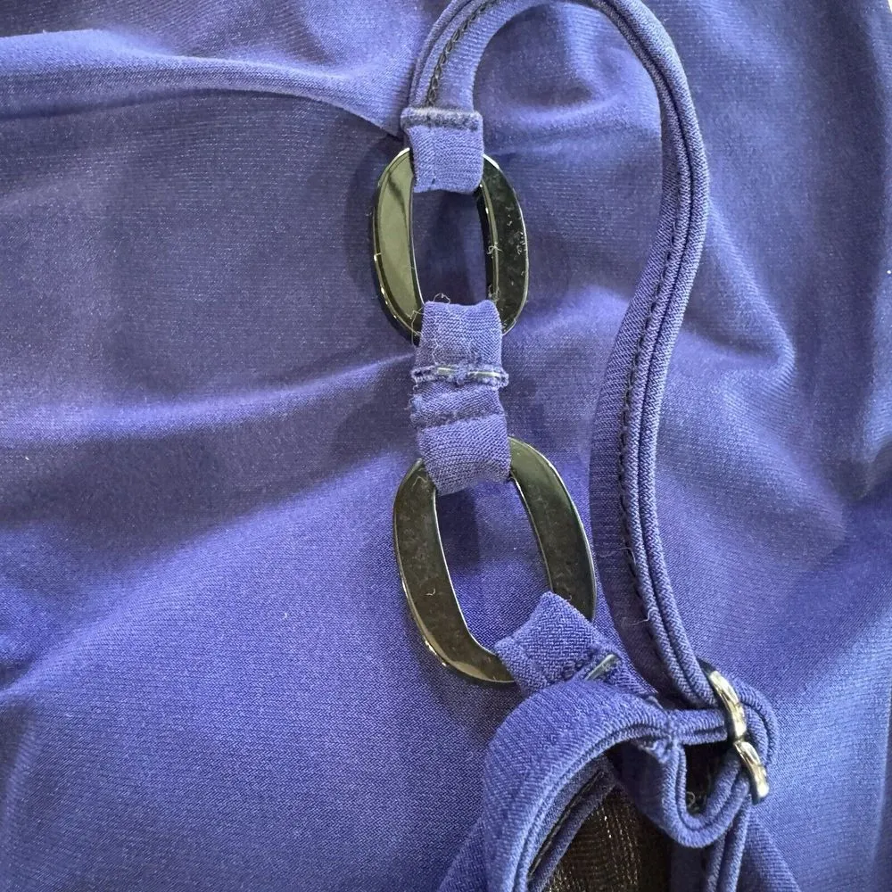 Miraclesuit Size 8‎ Indigo Blue Tankini Top Draped Slimming - Image 5