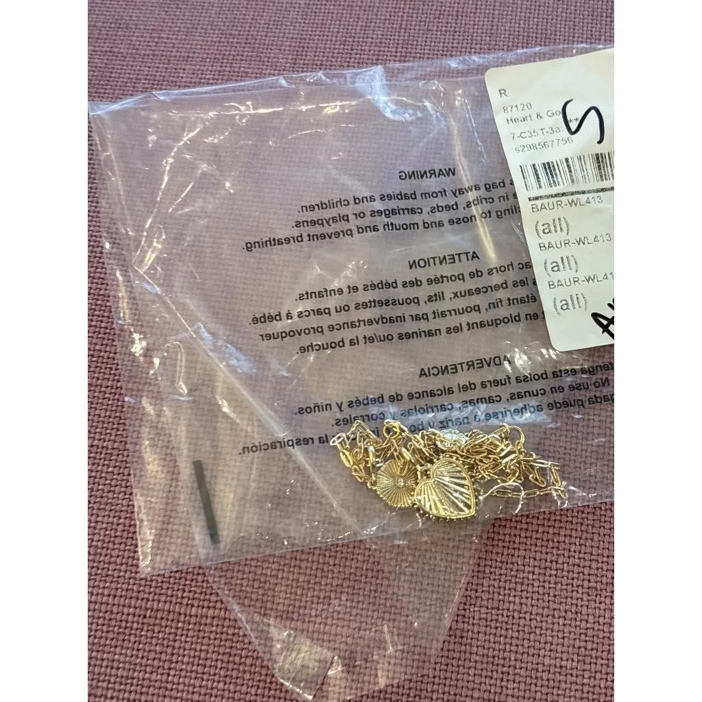 BaubleBar Heart Cluster Charm Necklace in Heart New Womens Jewelry - Image 6