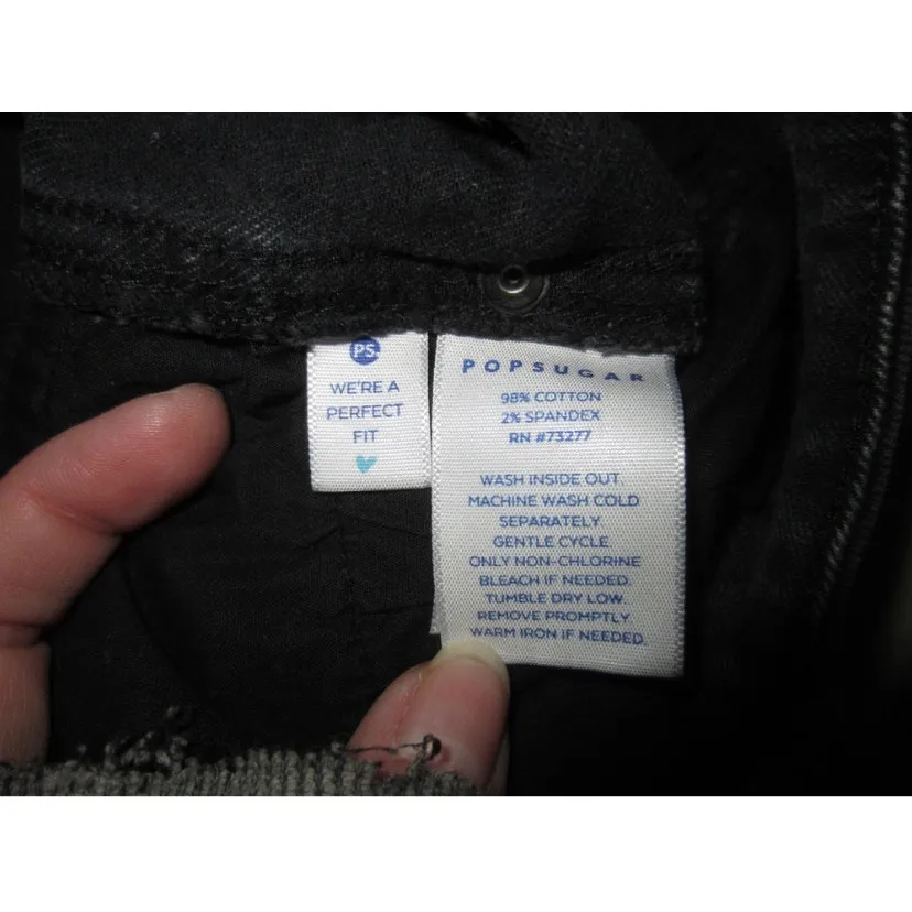Y2K Black Bootcut Jeans Popsugar Stretch Denim Size 12 - Image 5