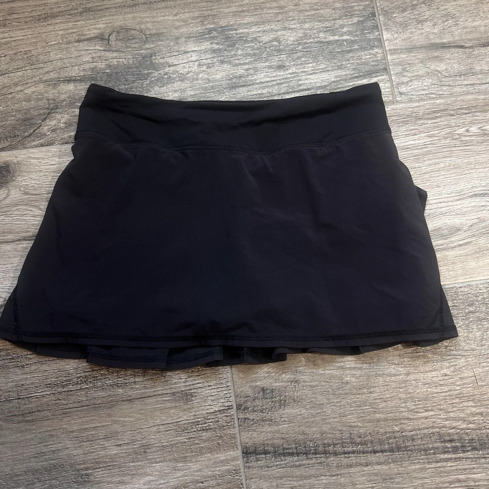 LULULEMON Women’s Size 6 Run PACE SETTER Sporty Skirt Skort BLACK Ruffle #92 - Image 15