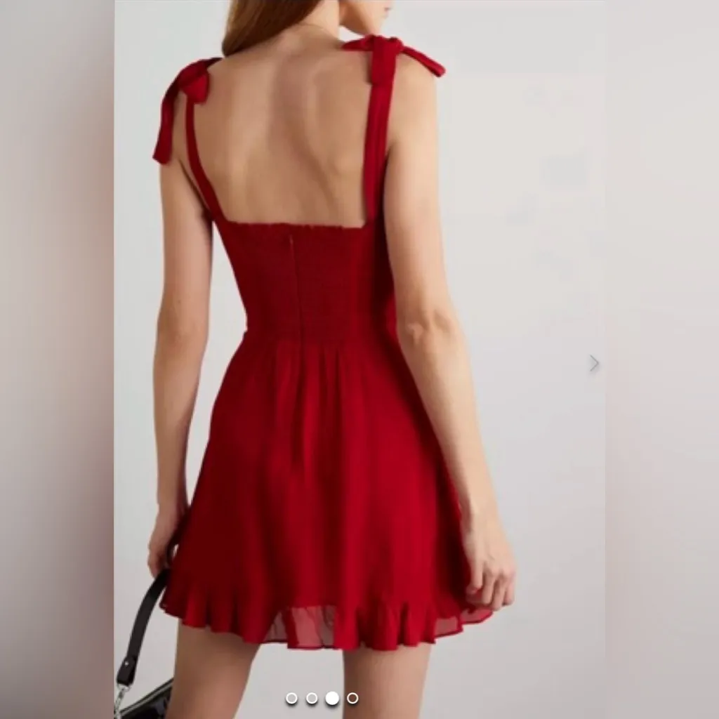 Reformation Christine Dress | Size: Better fits a 6/8 | Red - Image 2