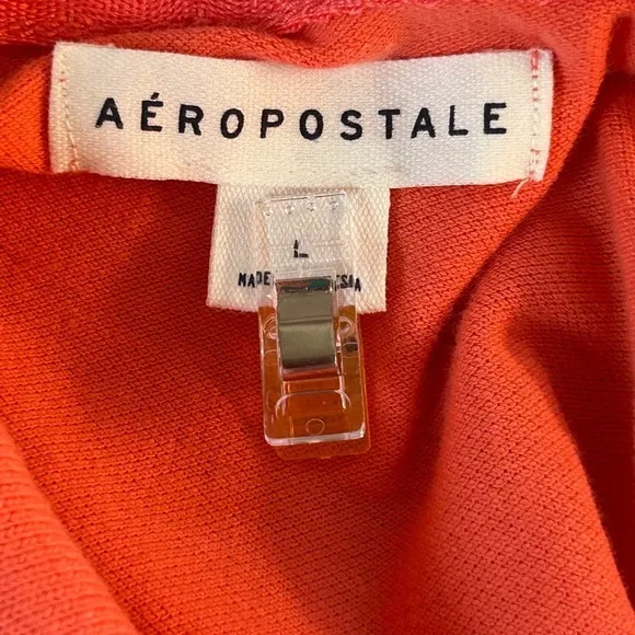 Aeropostale The Skinny Polo Shirt Large‎ Orange Golf - Image 6