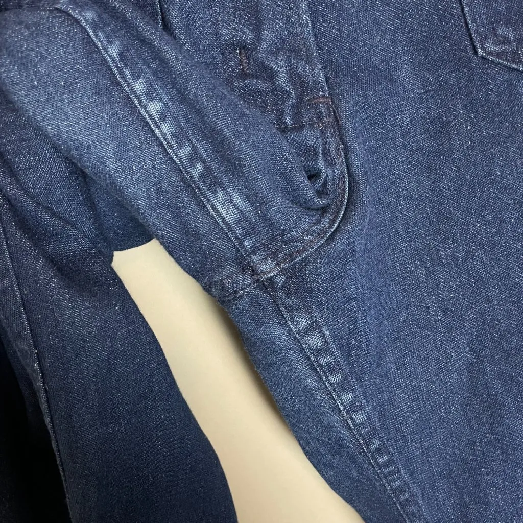 Vintage Military Pants Women Trousers Flared Leg Navy Blue‎ High - Image 14