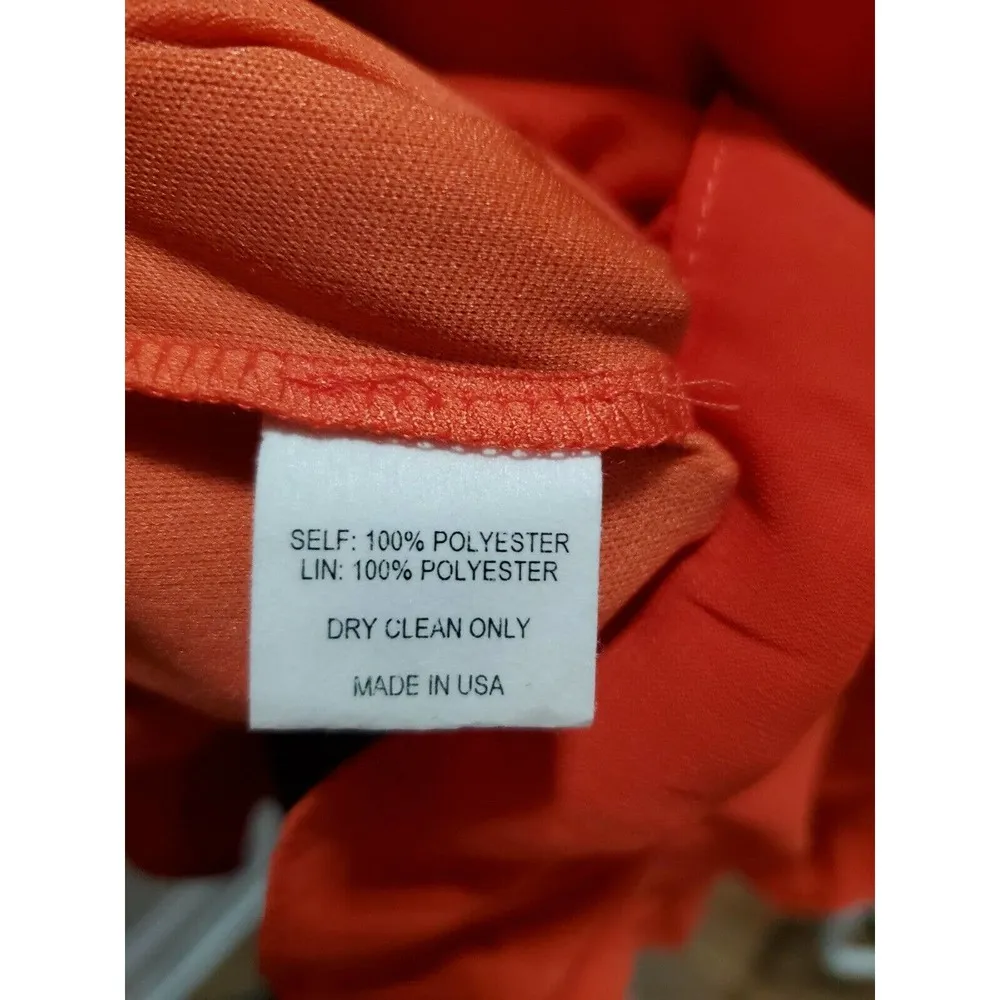 Boutique VAVA Women's Solid Red 100% Polyester Strappy Ruffle Romper Size Medium - Image 9