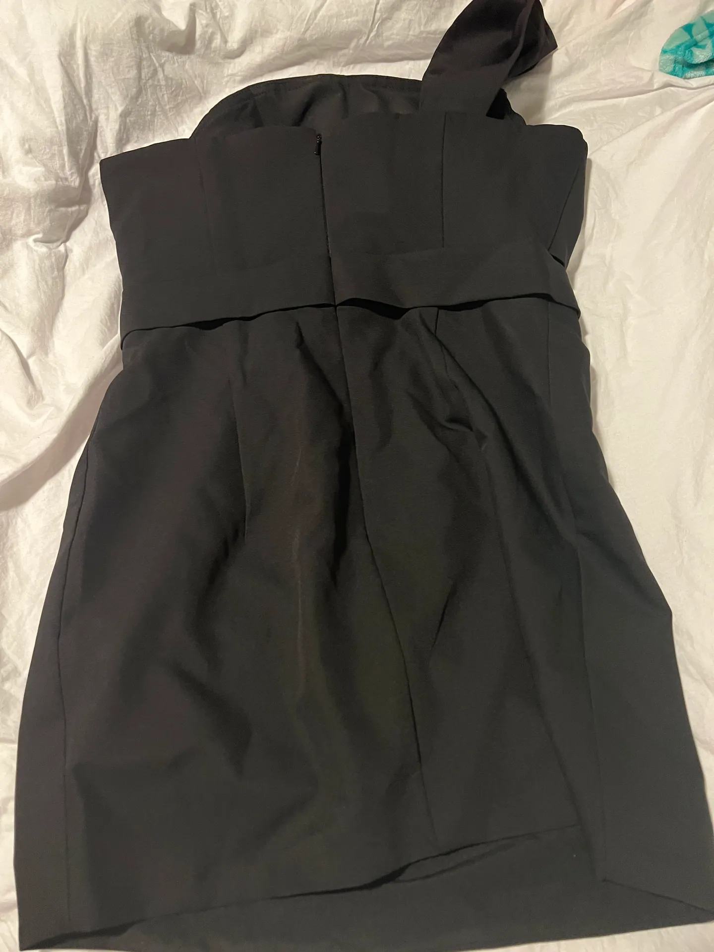 Black one shoulder mini dress Size 12 - Image 6