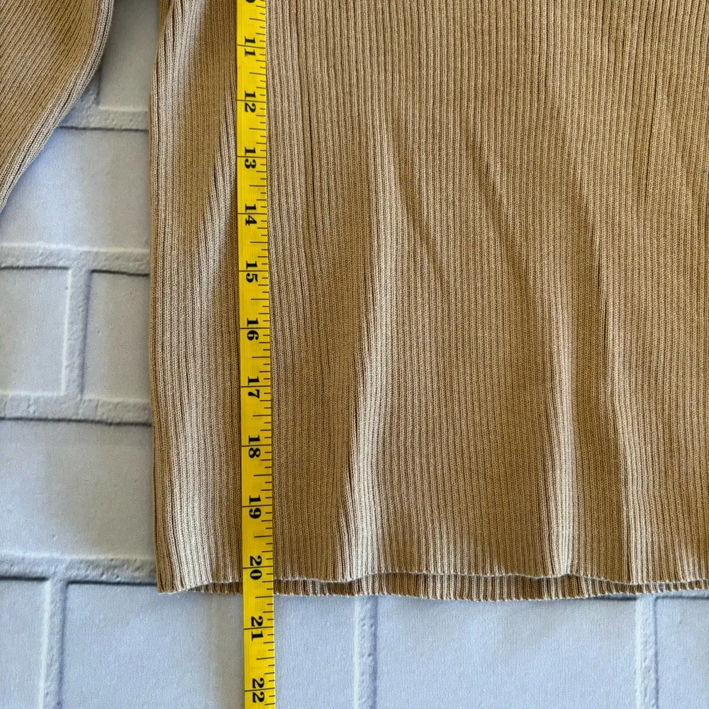 Haute Monde ribbed ruffle sleeve sweater Size M - Image 8