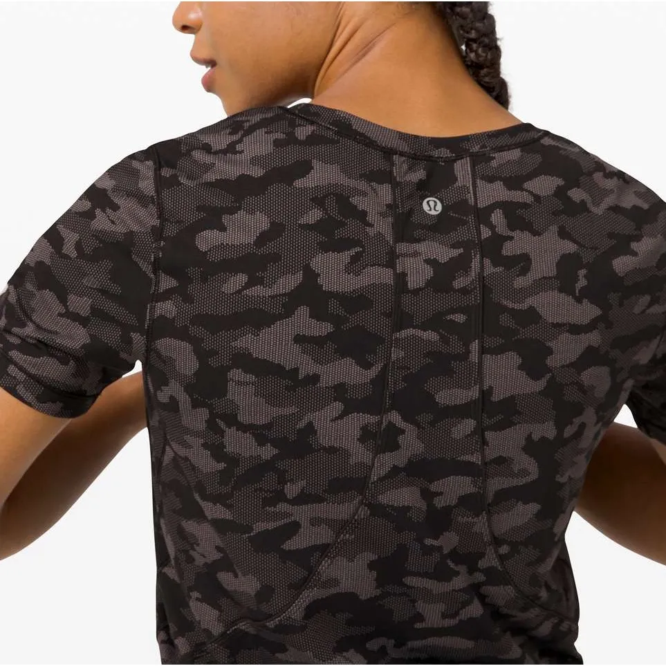 Lululemon Long Distance Short Sleeve
Heritage Camo Jacquard Black Lunar Rock Top - Image 2