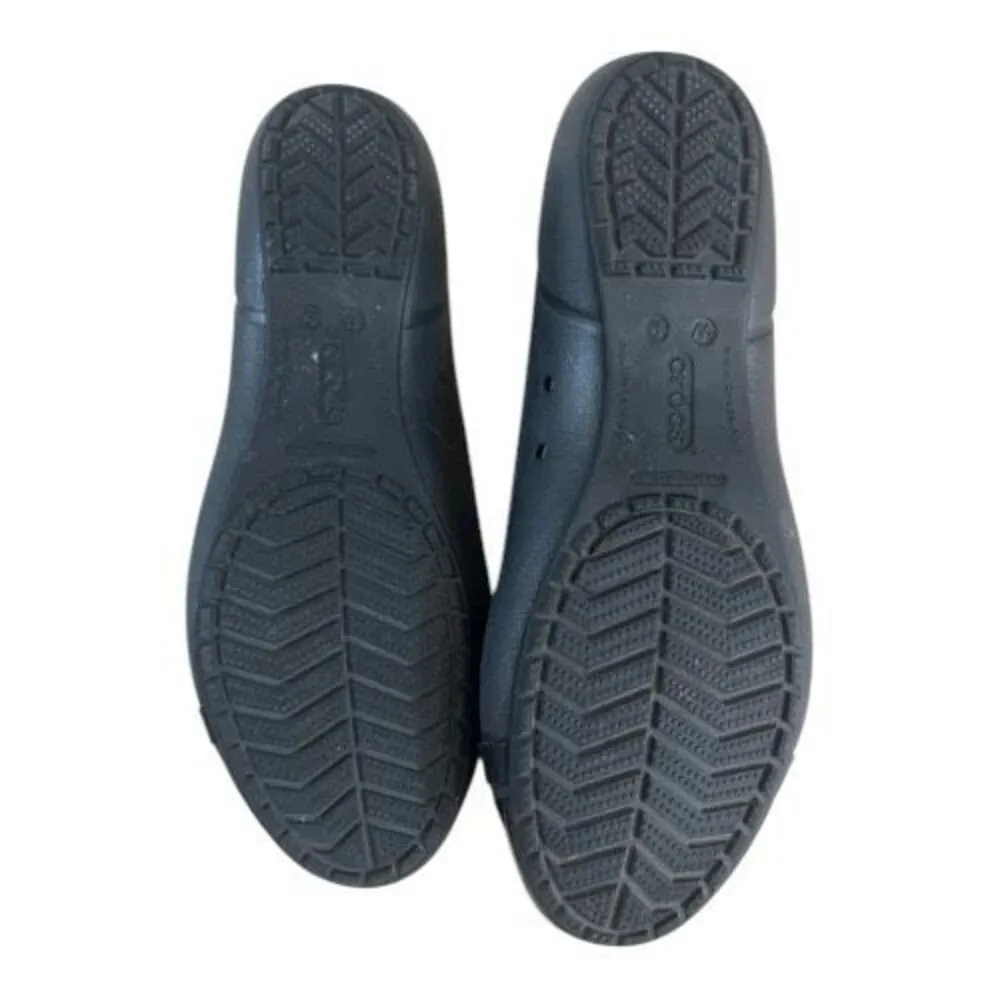 Crocs Gianna Alice Ballet Flat Shoes Black Size 9 Casual Comfort Cap Toe Slip On - Image 9