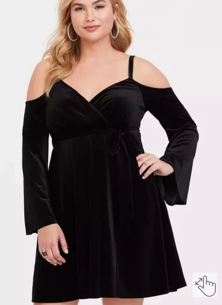 sachin and babi light blue dress $9/mo - Finance Torrid Women's Plus Size Foxy Skater Mini Dress main image 0