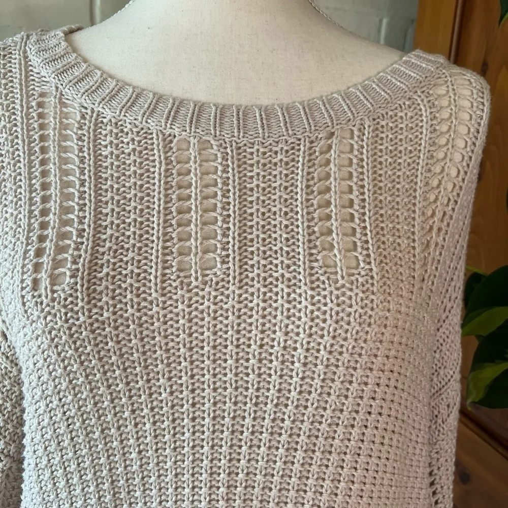 American Eagle loose cable knit Crewneck sweater sand size M oversized E… - Image 4