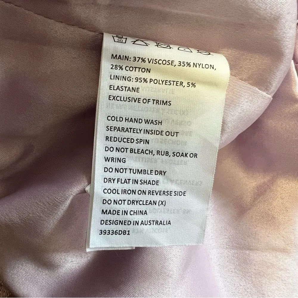 Bardot Solange Lace Midi Dress Purple Lilac 3/4 Bell Sleeves NWT - Image 12