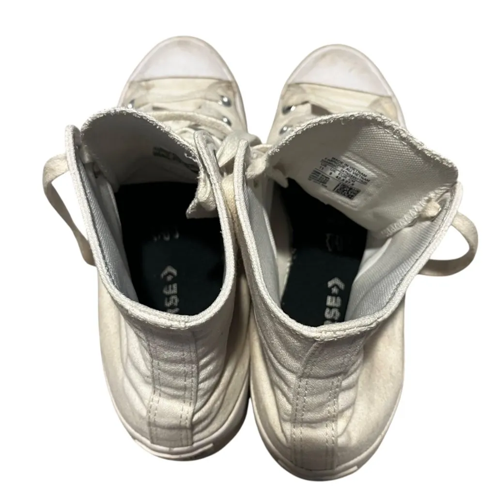 Converse All-Star Off-White Platform High Top Sneaker Shoes Women's 11 Casual‎ - Image 3