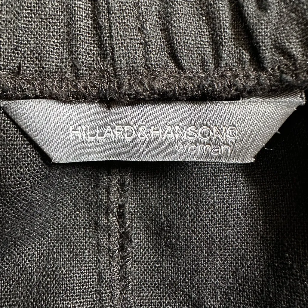 Hillard & Hanson Linen Blend Black Eyelet Midi Skirt, Size 1X - Image 8