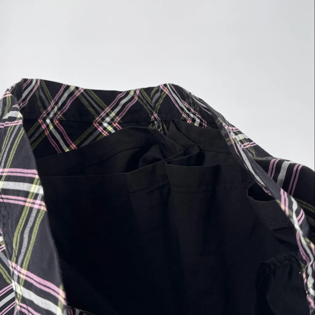 Liz Claiborne Black Pink Plaid Women's Skorts 12 preppy academia casual mini - Image 6