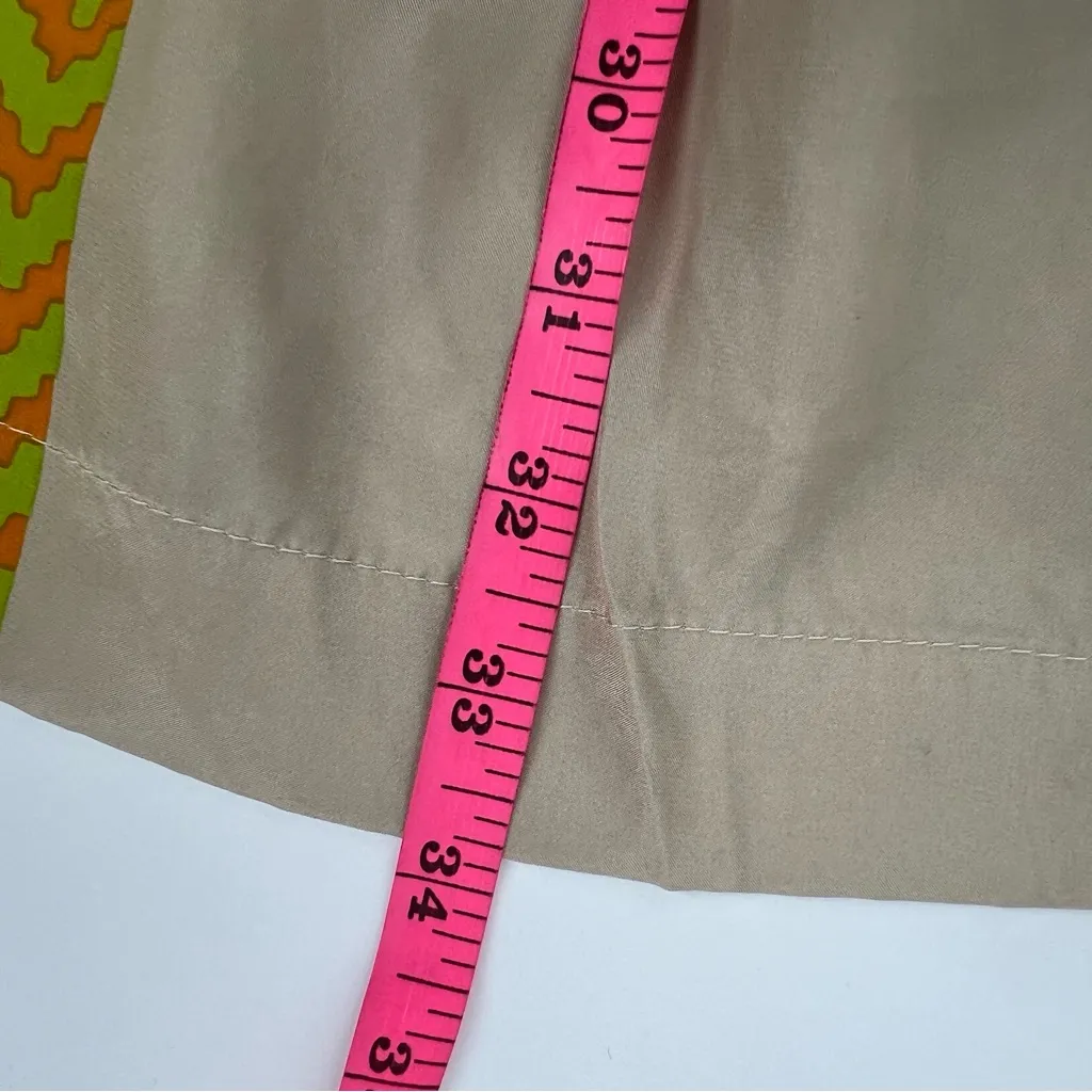 NWT Natalie Martin Donna Dress silk block zigzag tangerine sz S - Image 6