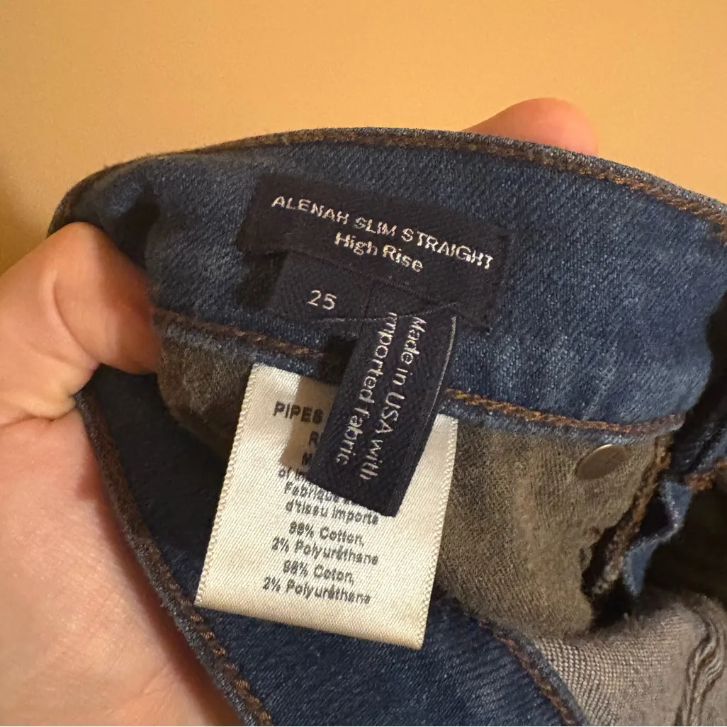 Veronica Beard Alenah Slim Straight High Rise Jeans in Rodeo - Image 5