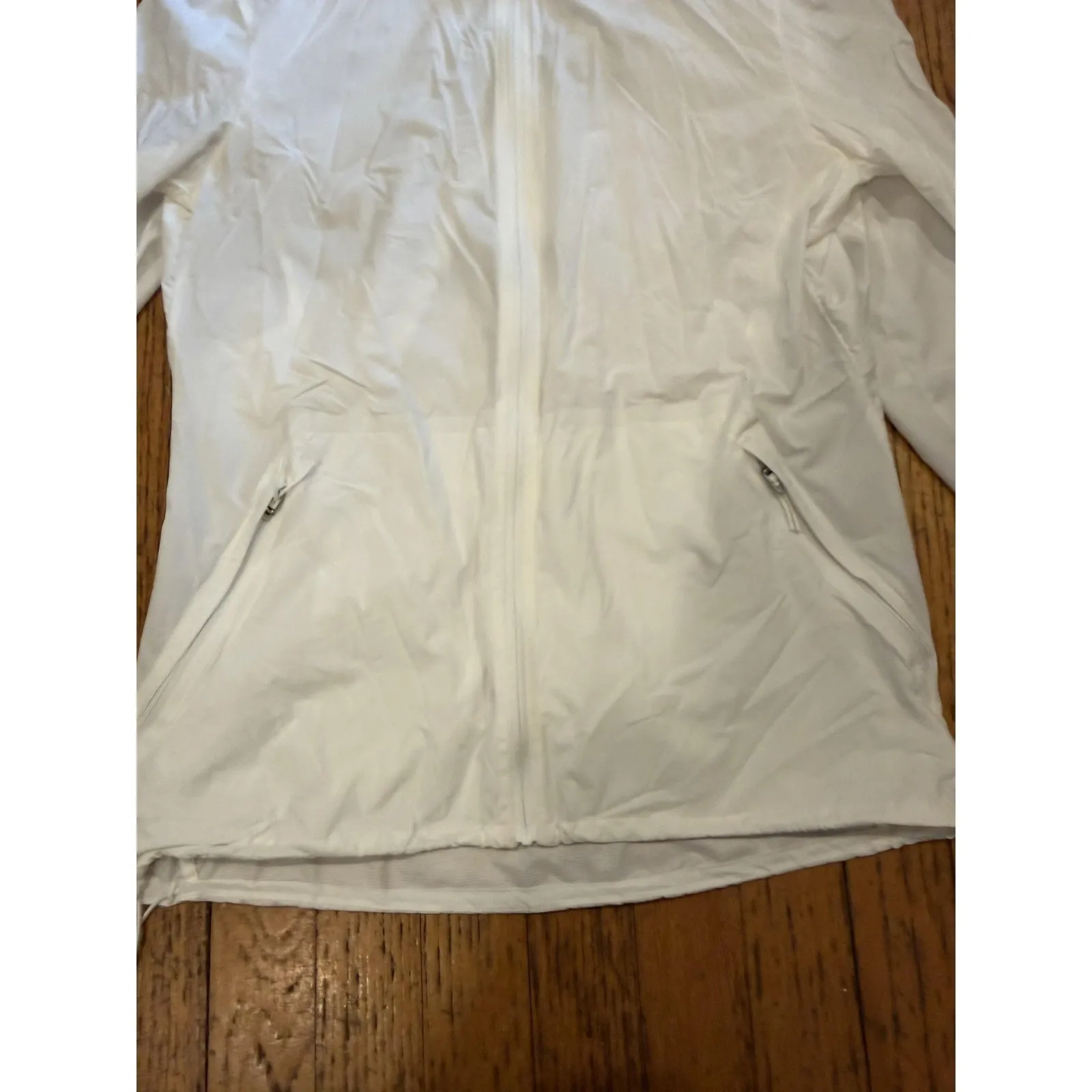 Lululemon Jacket Womens Small White Hooded Lightweight Windbreaker Running - Image 4