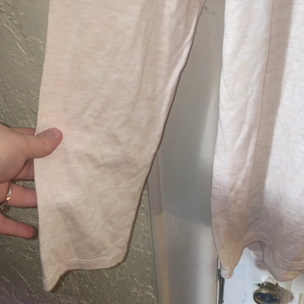 Stylus Cream Heathered Stretchy Round Neck Long Sleeve Tunic Size XL - Image 3