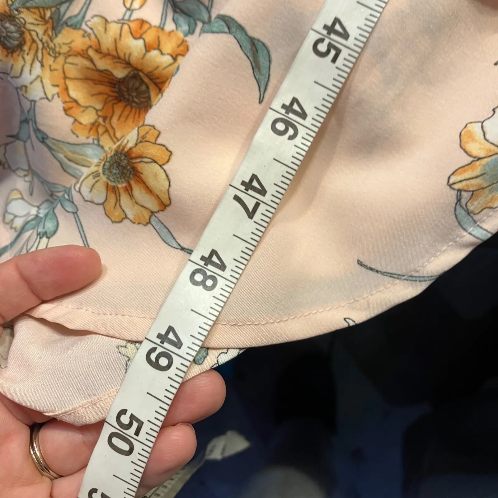 Lush Floral‎ Maxi Dress Women's Medium Pink Yellow Sleeveless Ruffle Tie Back - Image 13