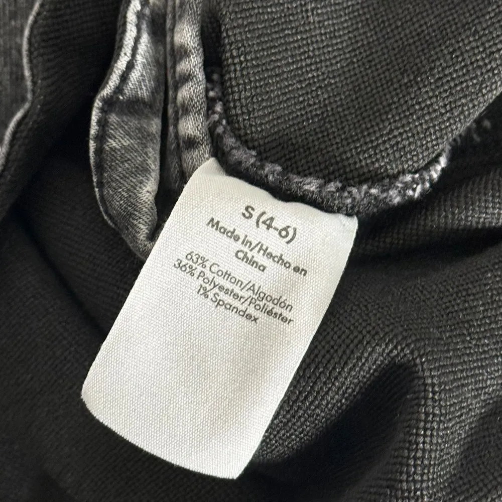 No Boundaries Denim Mini Dress Acid Wash Size S 4/6 Black Grunge Goth Streetwear - Image 7