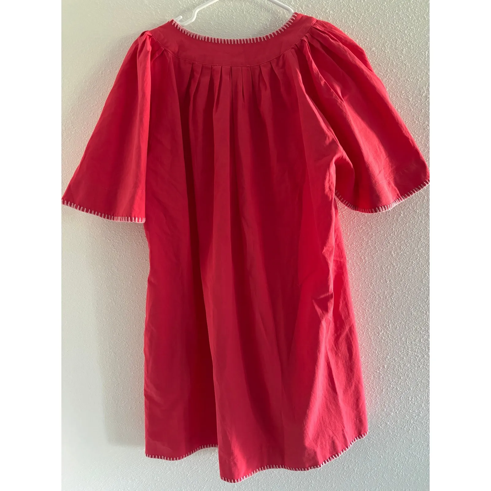 Pomander Place Dress Womens XL‎ Red Poppy Stitch Finley Flutter Sleeve Preppy - Image 3