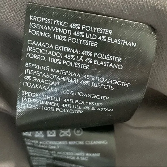 Club Monaco Women's Borrem Blazer Wool Blend Suit Jacket Size 10 Grey Blue - Image 14