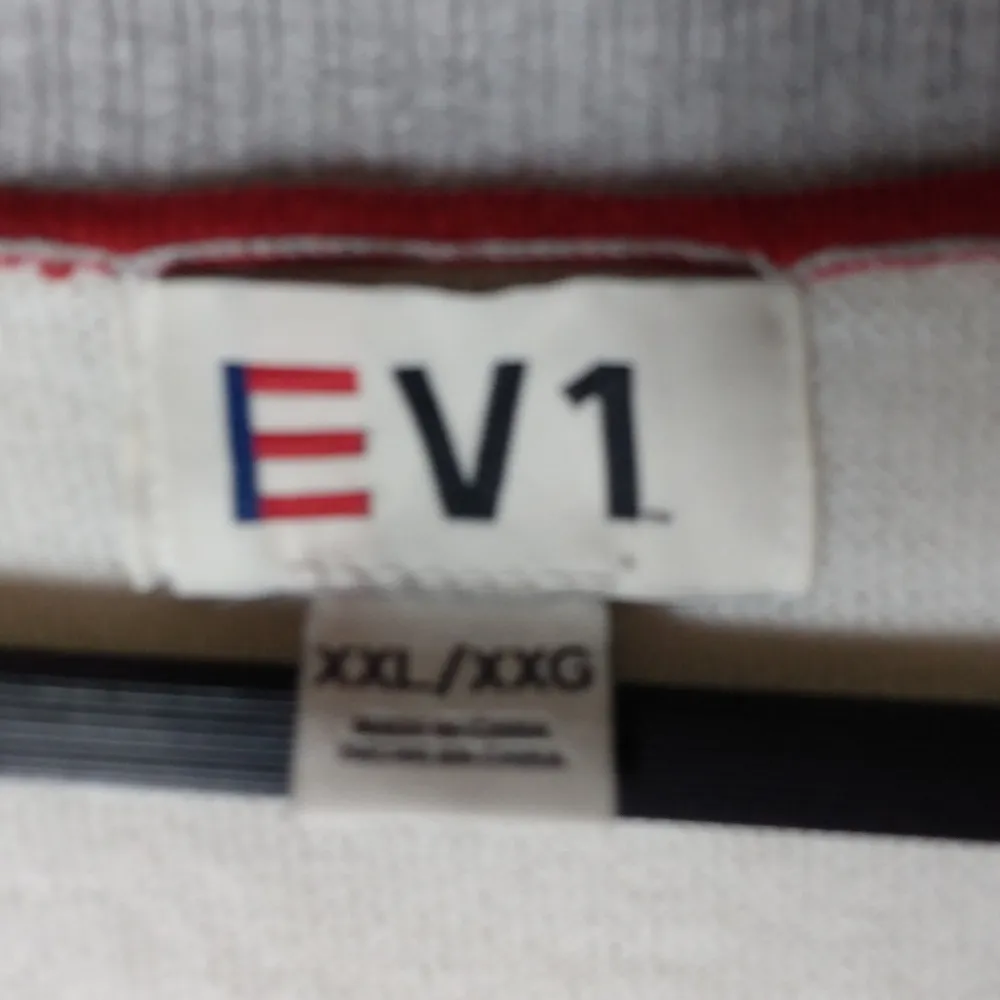 EV1 2X Academia Light Gray Red Blue White Cardigan Sweater Plus - Image 4