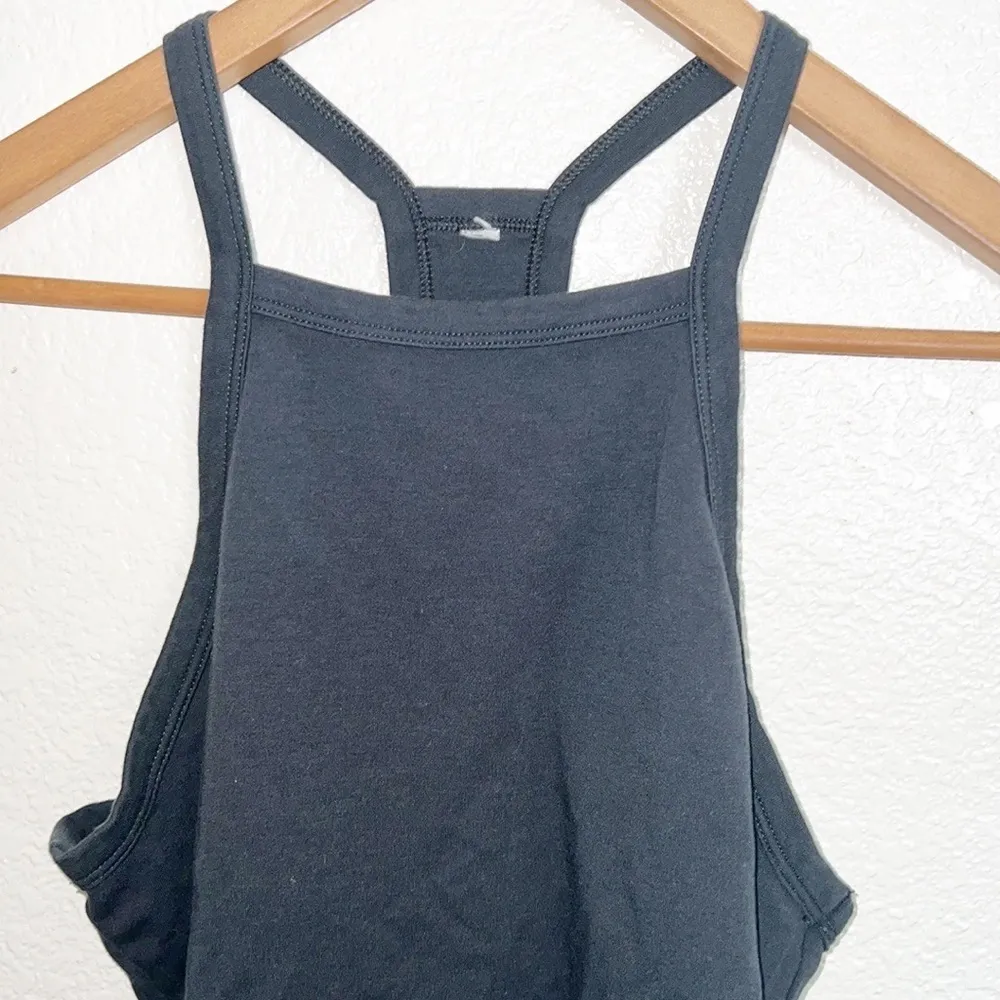 Fabletics Black Racerback Basic Active Lightweight Staple Piece Tank Top - Image 2
