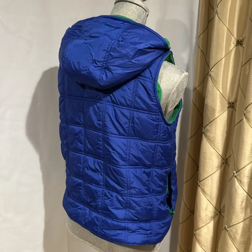 Vintage Ralph Lauren reversible blue and green ski vest - Size S - Image 6
