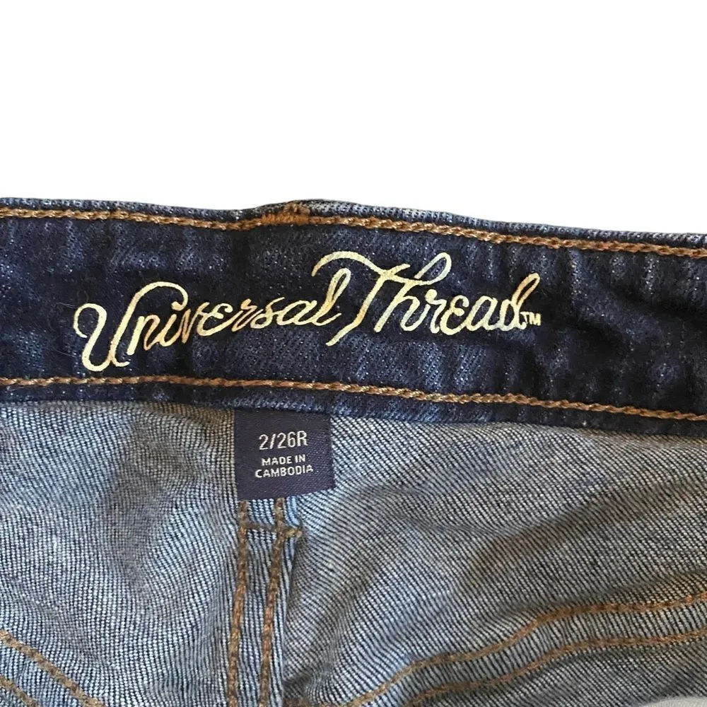 Universal Thread raw hem jeans shorts size 2/26R distressed - Image 2
