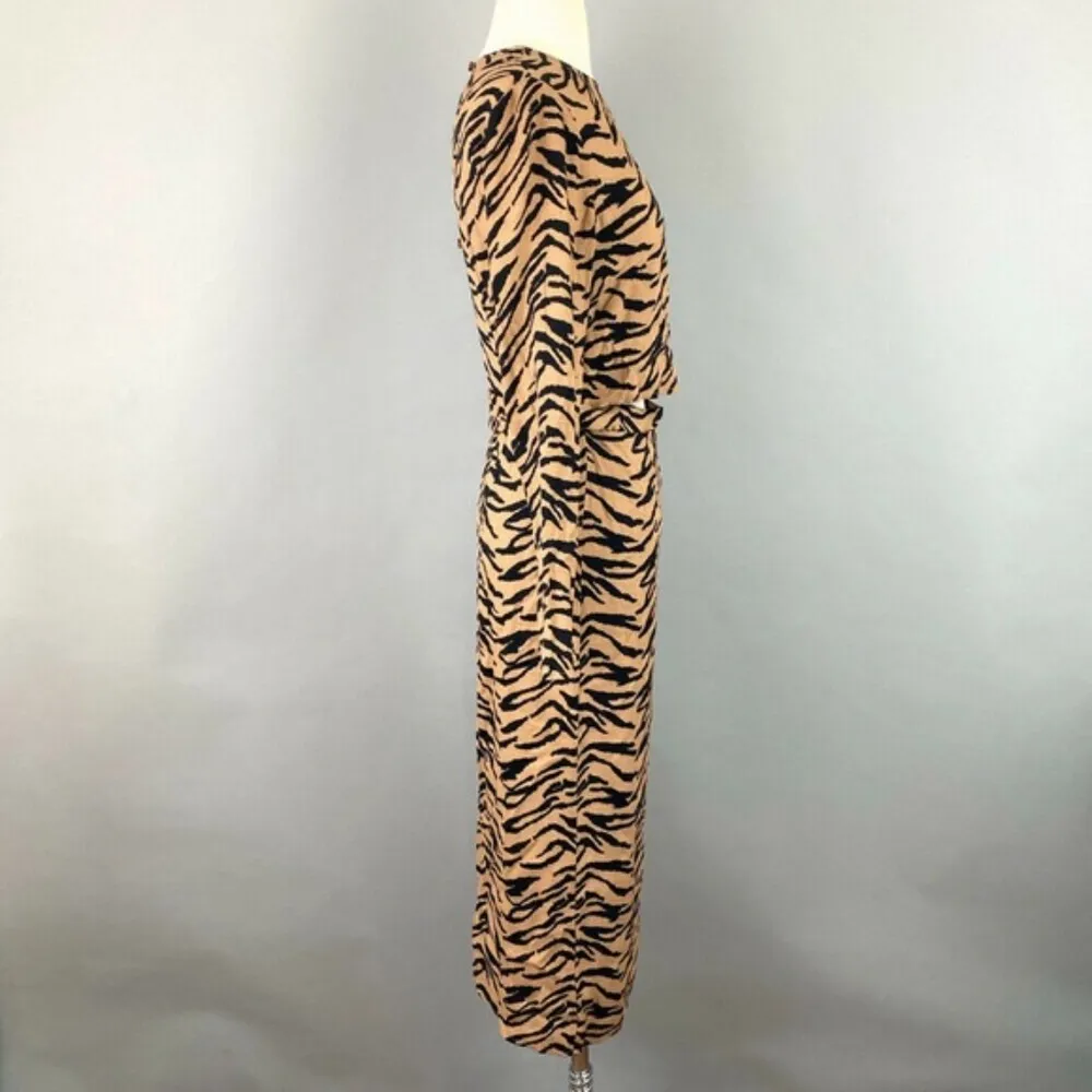 Reformation Maurita Dress in Raja Tiger Print Size 2 - Image 7