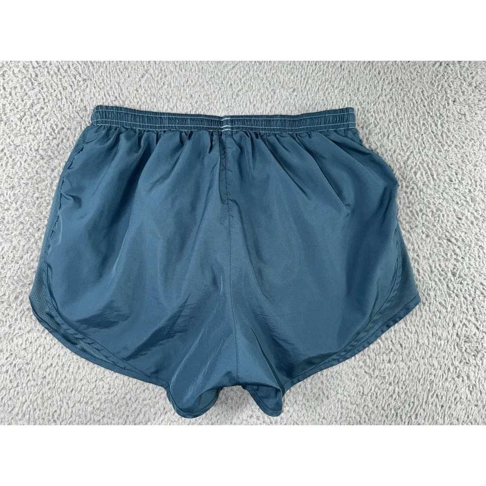 Nike Running Shorts Women Medium Two Tone Lined Swoosh Logo Athletic Workout Y2K - Image 2