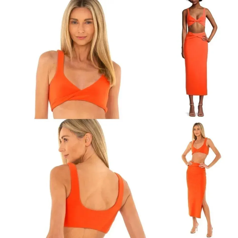 Free People BEC & BRIDGE Clover Crop Top in Flame Size 12 NWT $170 - Image 12