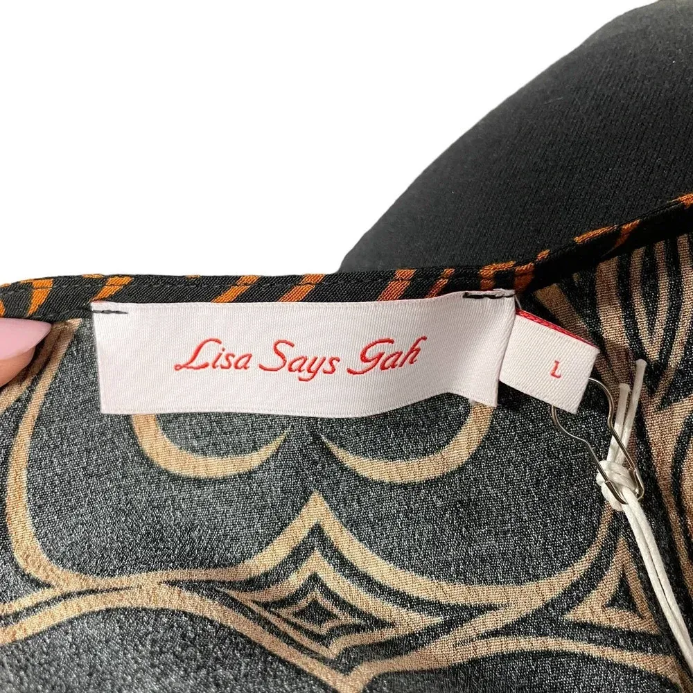 Lisa Says Gah Buffy Wild Hearts Tank Top‎ Black Brown Size Large - Image 9