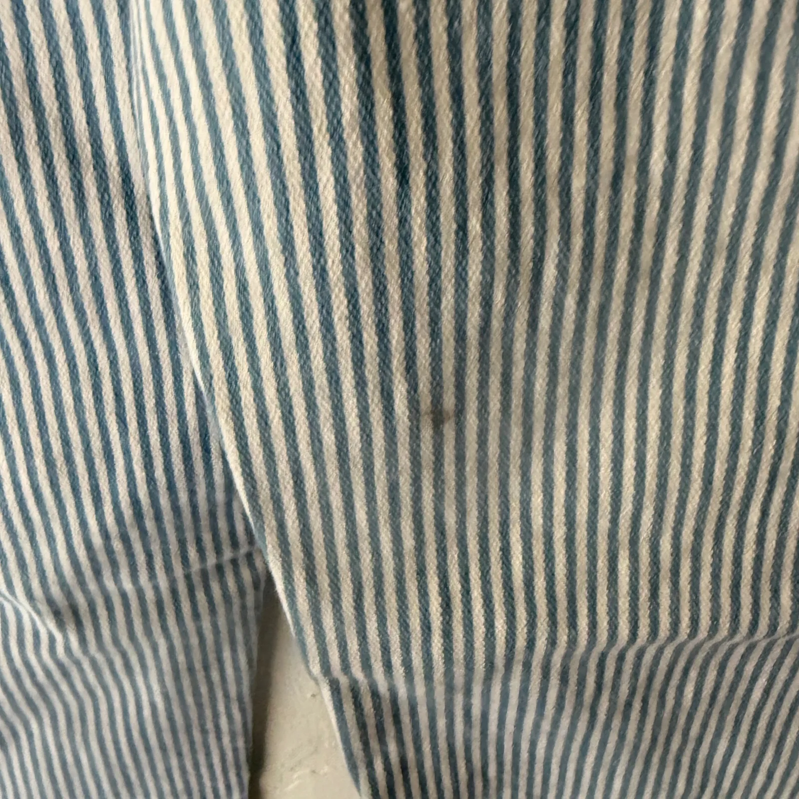 Seven7 Women's Striped Straight Leg‎ Jeans Blue White Size 16 Retro 2010s - Image 5