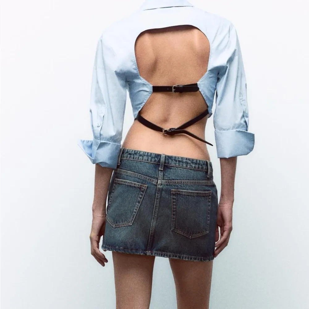 ZARA Open Back Belted Poplin Shirt - Image 6