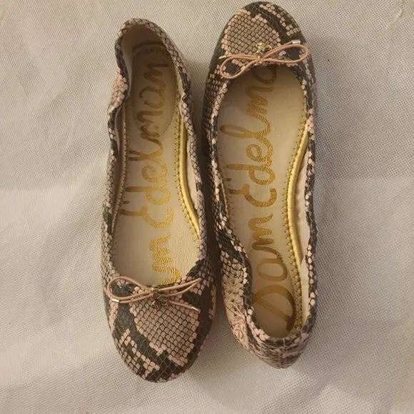 NEW Sam Edelman Felicia‎ Mesa Nude Snake Ballet - Image 3