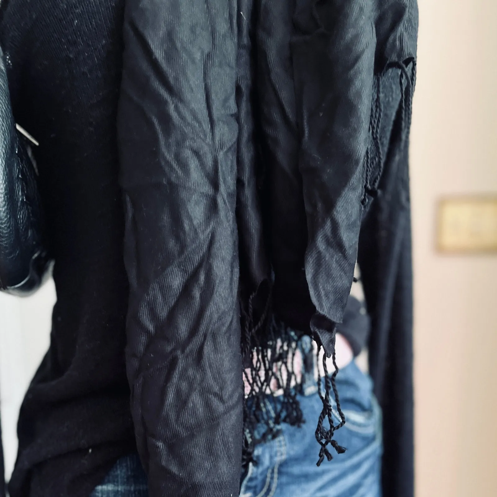 Jones New York | Black Fringe Scarf - Image 3