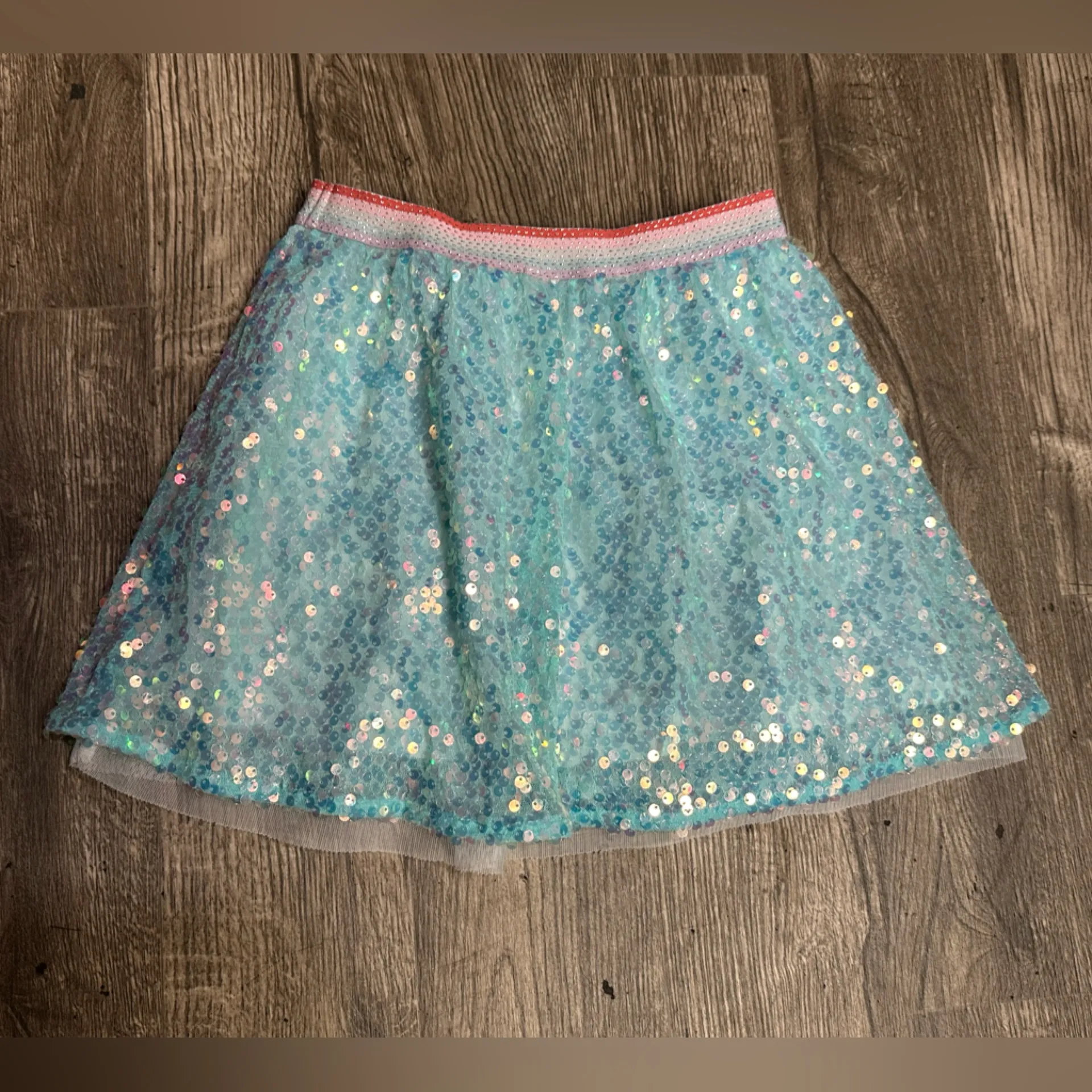 Garanimals Sparkling Aqua Sequin Skirt Blue Size 6 - Image 4